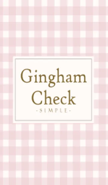 [LINE着せ替え] Gingham Check Natural Pink - SIMPLE 28の画像1