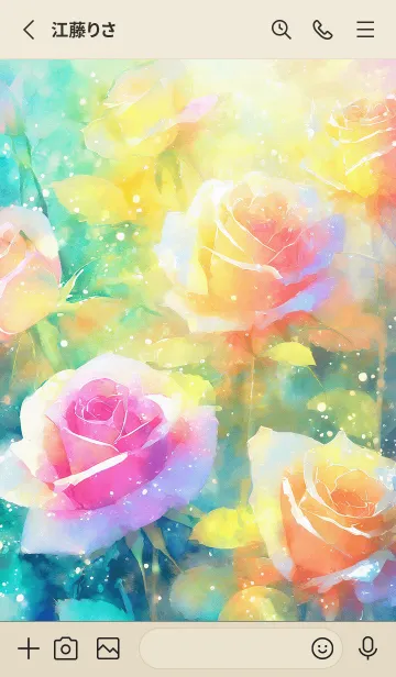 [LINE着せ替え] 薔薇(バラ)の花の着せかえ(R2095)の画像2