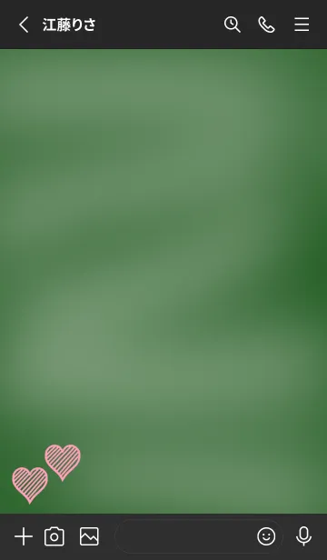 [LINE着せ替え] 幸運ハートの黒板/ブラックの画像2