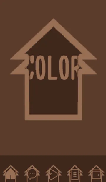 [LINE着せ替え] brown color T46の画像1