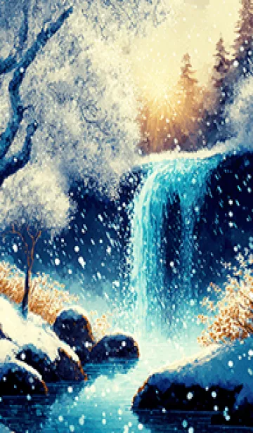 [LINE着せ替え] 優美な冬の風景の着せかえ(Winter-2113)の画像1