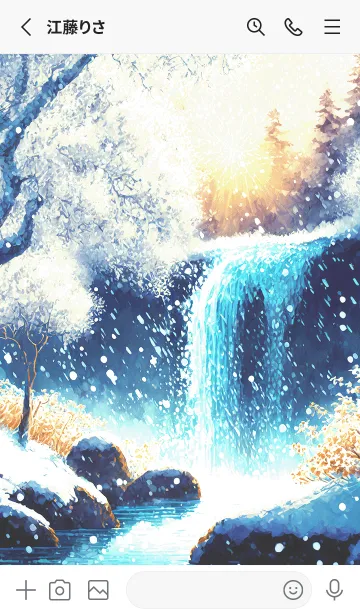 [LINE着せ替え] 優美な冬の風景の着せかえ(Winter-2113)の画像2