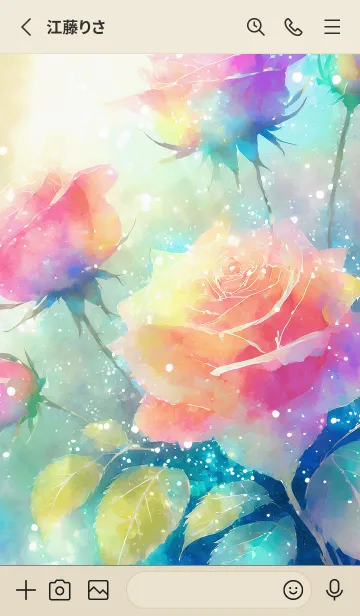 [LINE着せ替え] 薔薇(バラ)の花の着せかえ(R2106)の画像2