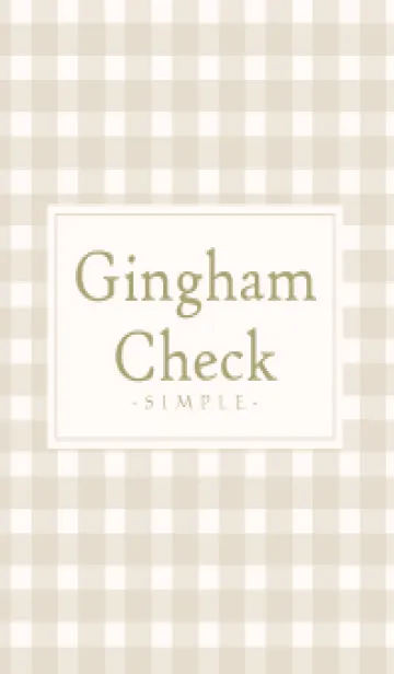 Gingham Check Natural Beige - SIMPLE 28の着せ替えメイン画像