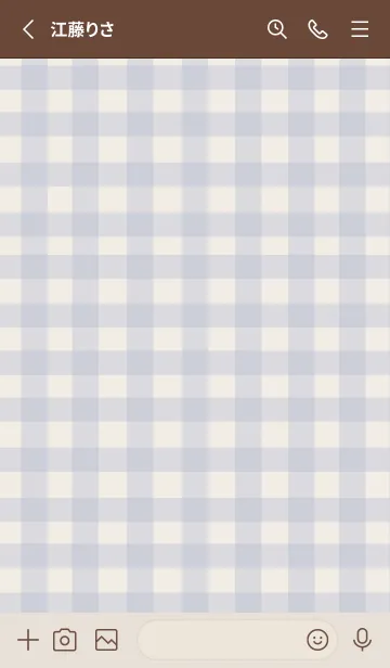[LINE着せ替え] ギンガムチェック (bluebeige)の画像2