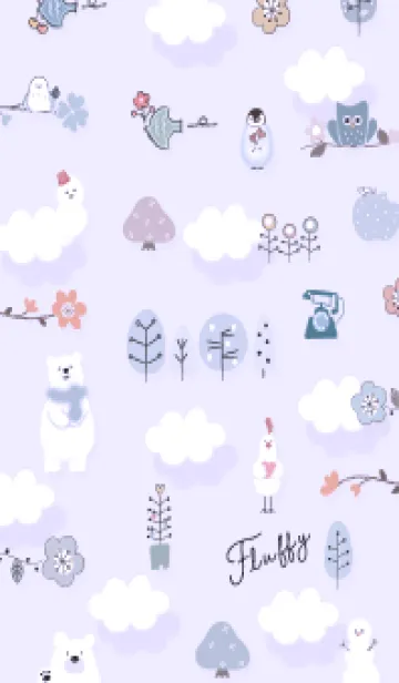 [LINE着せ替え] purple♡ふんわり12_1の画像1