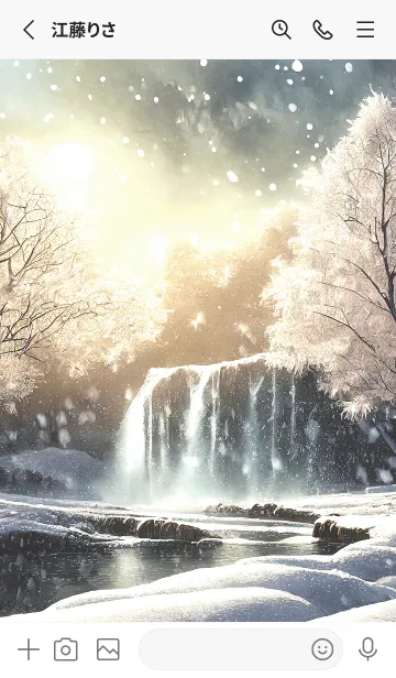 [LINE着せ替え] 優美な冬の風景の着せかえ(Winter-2129)の画像2