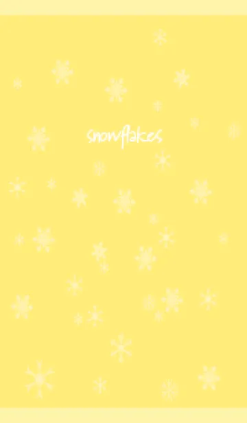 [LINE着せ替え] 雪の結晶 薄い黄色の画像1