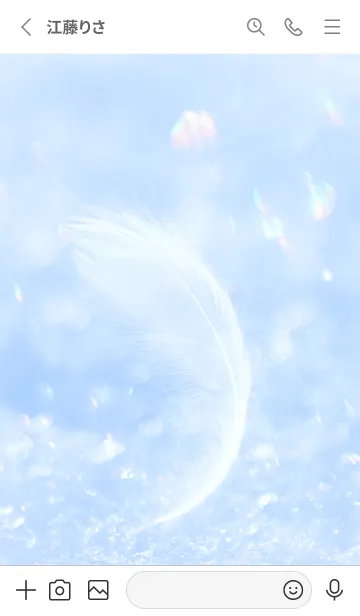 [LINE着せ替え] Real Snow Bokeh #Swan Feather 3-7の画像2