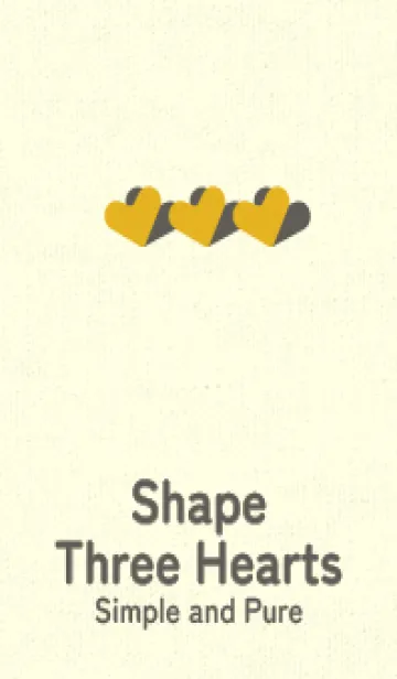 [LINE着せ替え] 3つのハート型の着せかえ ゴールドの画像1