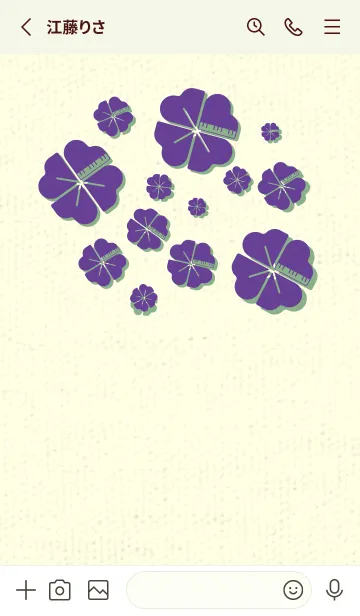 [LINE着せ替え] Piano clover 菖蒲色の画像2