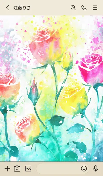 [LINE着せ替え] 薔薇(バラ)の花の着せかえ(R2123)の画像2