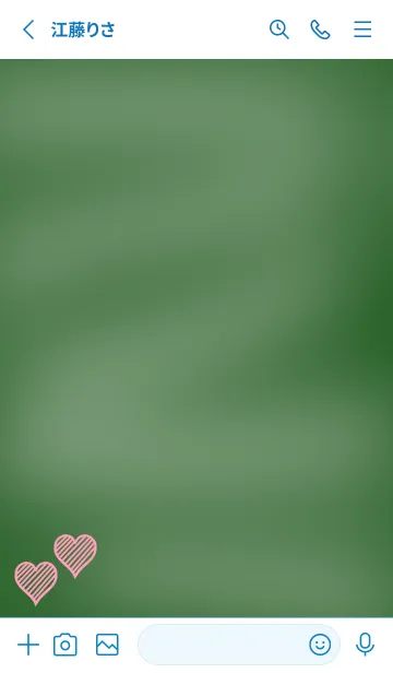 [LINE着せ替え] 幸運ハートの黒板/ブルー/ホワイトの画像2