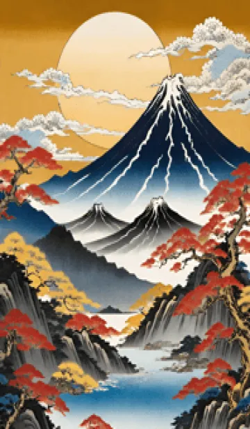 [LINE着せ替え] 浮世絵の風景-金 Y 17の画像1