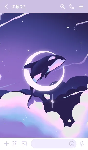 [LINE着せ替え] 手描き - 天が落ちる_V.01｜シャチ_rmkの画像2