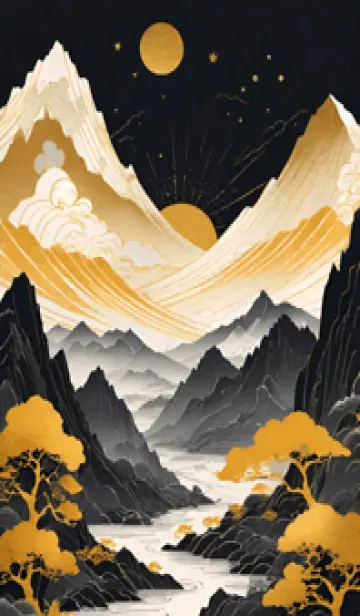 [LINE着せ替え] 浮世絵の風景-金 Z 27の画像1