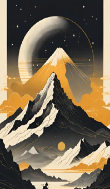 [LINE着せ替え] 浮世絵の風景-金 Z 30の画像1