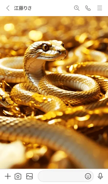 [LINE着せ替え] 黄金の蛇 幸運の39の画像2