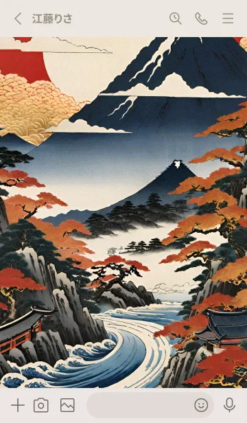 [LINE着せ替え] 浮世絵の風景-金 XY 18の画像2