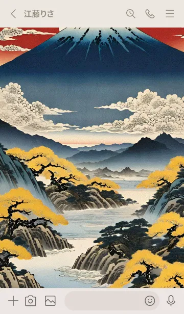 [LINE着せ替え] 浮世絵の風景-金 XY 20の画像2