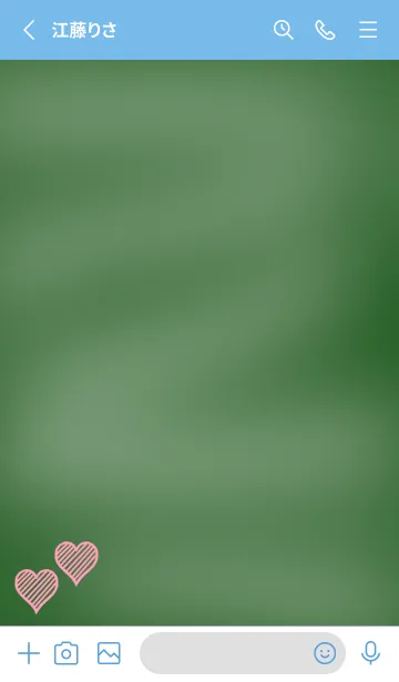 [LINE着せ替え] 幸運ハートの黒板/ブルーの画像2