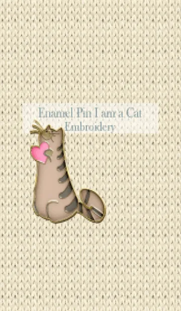 [LINE着せ替え] I am a Cat Enamel Pin & Embroidery 31の画像1