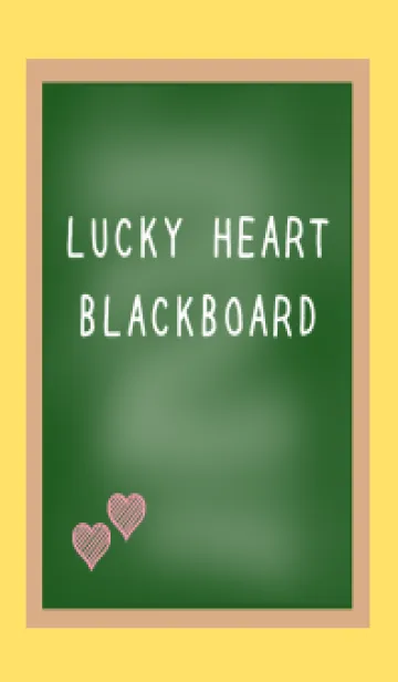 [LINE着せ替え] 幸運ハートの黒板/イエローの画像1