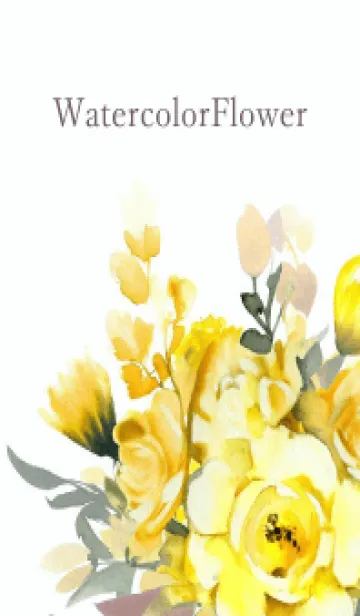 [LINE着せ替え] Watercolor Yellow Flower-hisatoto-76の画像1