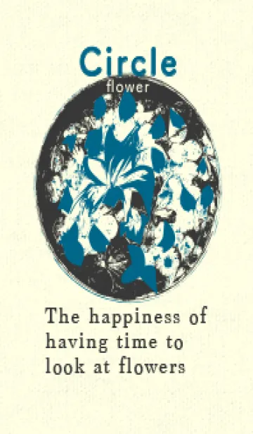 [LINE着せ替え] 丸い花 鴨の羽色の画像1