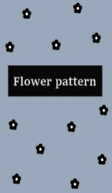 [LINE着せ替え] flower pattern_blackblueの画像1