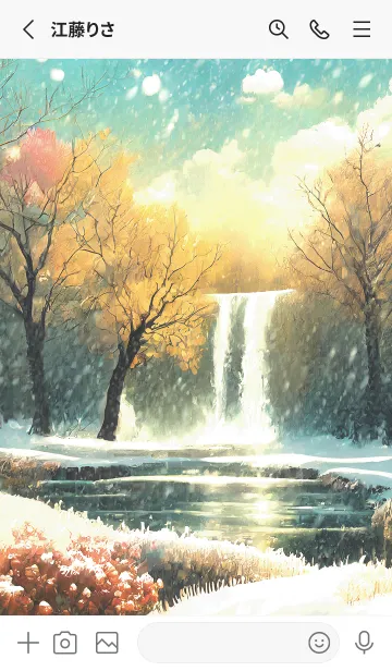 [LINE着せ替え] 優美な冬の風景の着せかえ(Winter-2144)の画像2