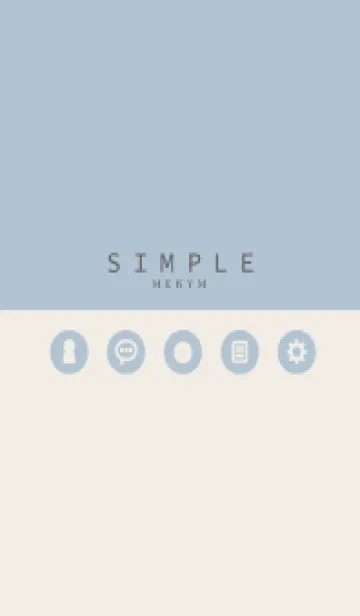 [LINE着せ替え] SIMPLE-ICON BLUE 16の画像1