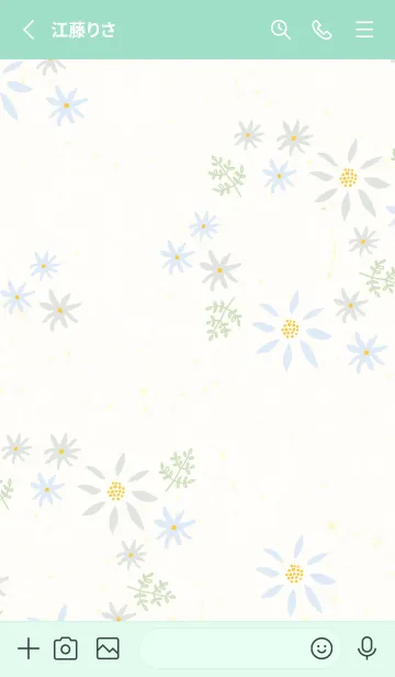 [LINE着せ替え] 花 シンプル 可憐30の画像2