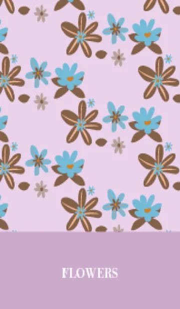 [LINE着せ替え] light purple 青い花の画像1