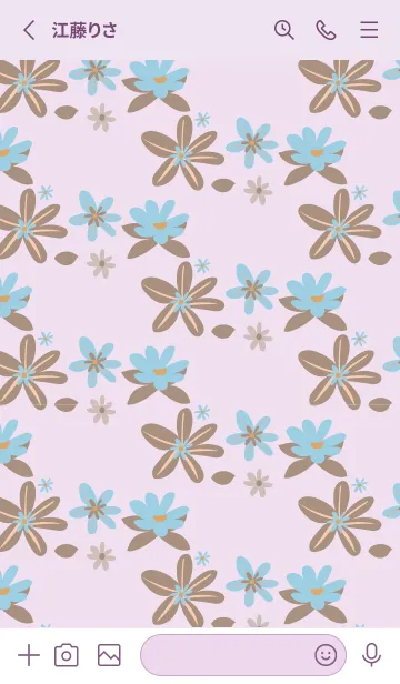 [LINE着せ替え] light purple 青い花の画像2
