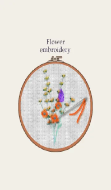 [LINE着せ替え] Flower embroidery 66の画像1