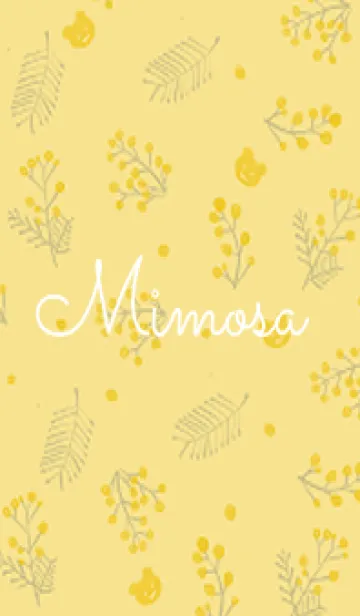 [LINE着せ替え] イエローミモザとナチュラルベアの画像1