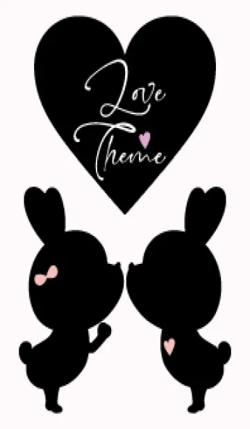 [LINE着せ替え] LOVE THEME Black & Pink.71の画像1