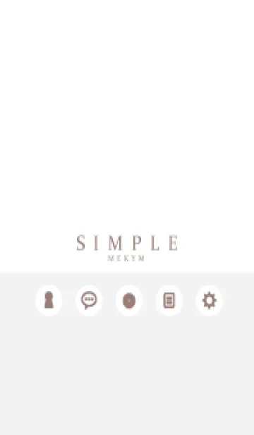 [LINE着せ替え] SIMPLE-ICON WHITE GRAY 16の画像1