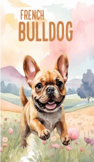 [LINE着せ替え] French bulldog In Flower Theme (JP)の画像1
