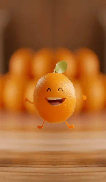 [LINE着せ替え] happy orange (JP)の画像1