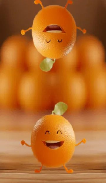 [LINE着せ替え] happy orange 2 theme(JP)の画像1