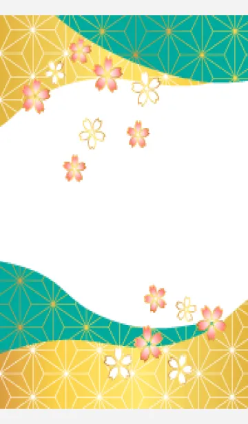 和柄と桜 白の着せ替えメイン画像