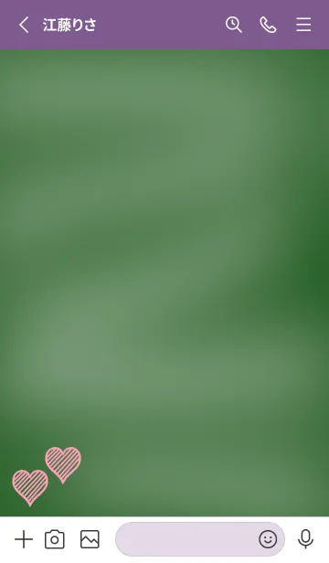 [LINE着せ替え] 幸運ハートの黒板/ディープパープルの画像2