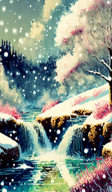 [LINE着せ替え] 優美な冬の風景の着せかえ(Winter-2159)の画像1