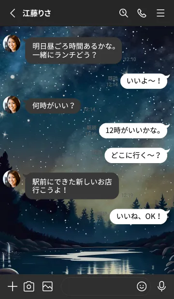 [LINE着せ替え] 穏やかな夜景の着せかえ/209の画像3