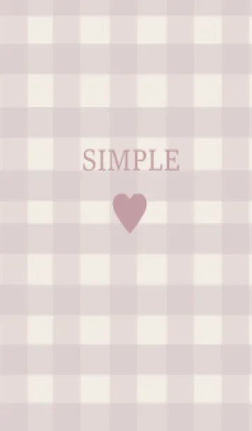 [LINE着せ替え] SIMPLE HEART =check greigepink=の画像1