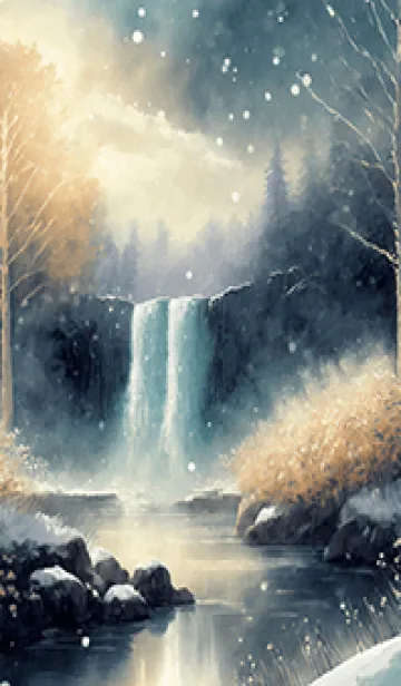 [LINE着せ替え] 優美な冬の風景の着せかえ(Winter-2162)の画像1