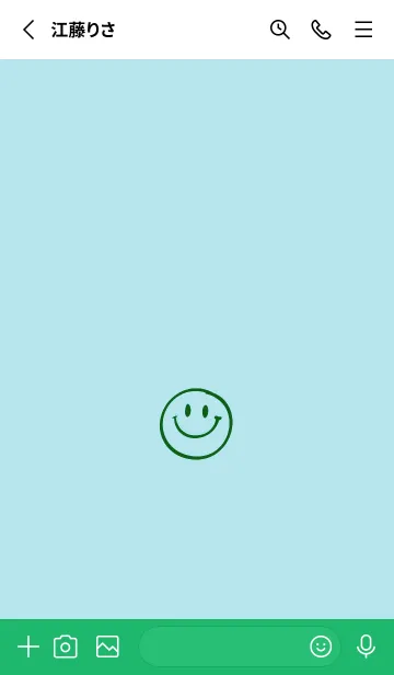 [LINE着せ替え] シンプル ミニ スマイル 107の画像2