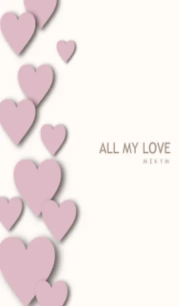 [LINE着せ替え] ALL MY LOVE-DUSKY PINK HEART 21の画像1
